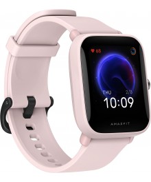Amazfit Bip U Smart Watch Fitness Tracker for Men Women with 60+ Sports Modes, 9-Day Battery Life, Blood Oxygen Breathing Heart Rate Sleep Monitor, 5 ATM Waterproof, for iPhone Android Phone (Pink)