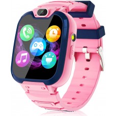 Kids Smart Watch for Boys Girls Kids Smartwatch with Call SOS 14 Games Camera Video Player Music Player Torch Light Calculator 12/24 hr Touch Screen Children Smart Watch for Kids Age 4-12 (Pink)